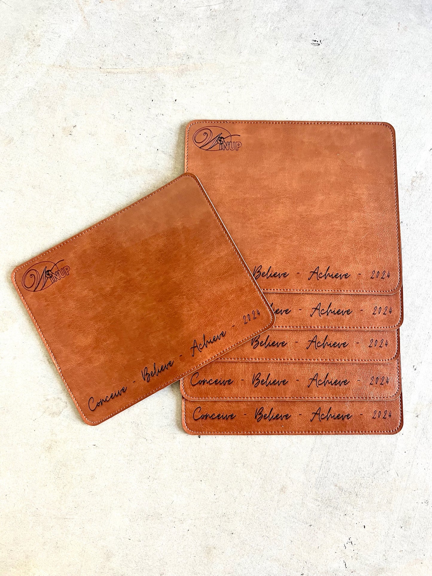 leather mousepad with custom logo design