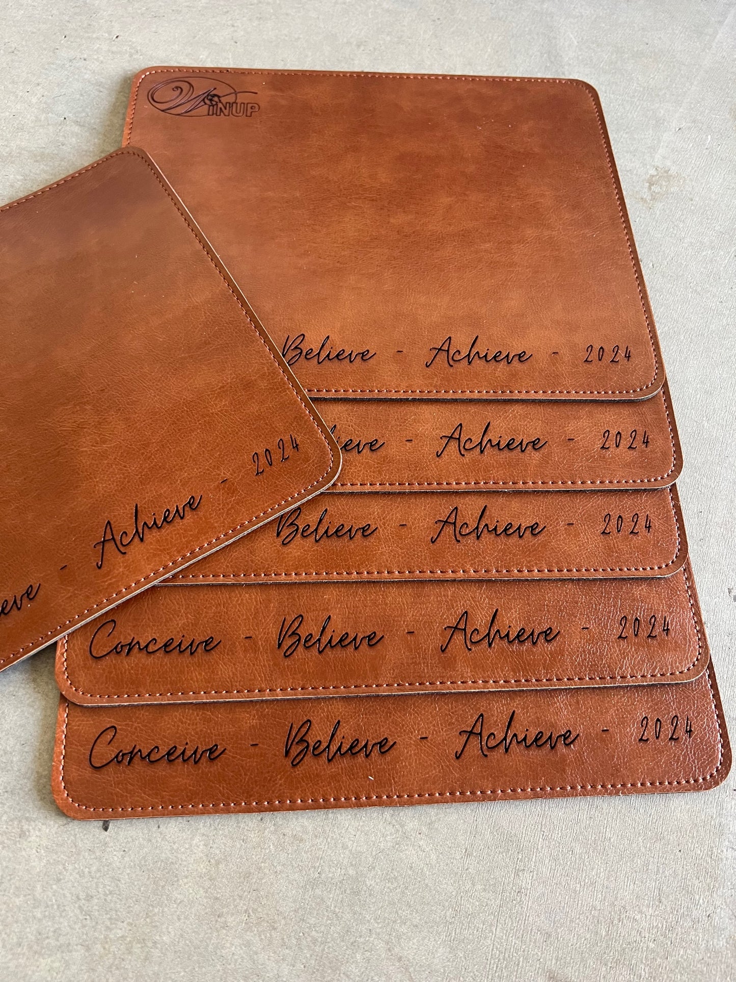 leather mousepad with custom logo design