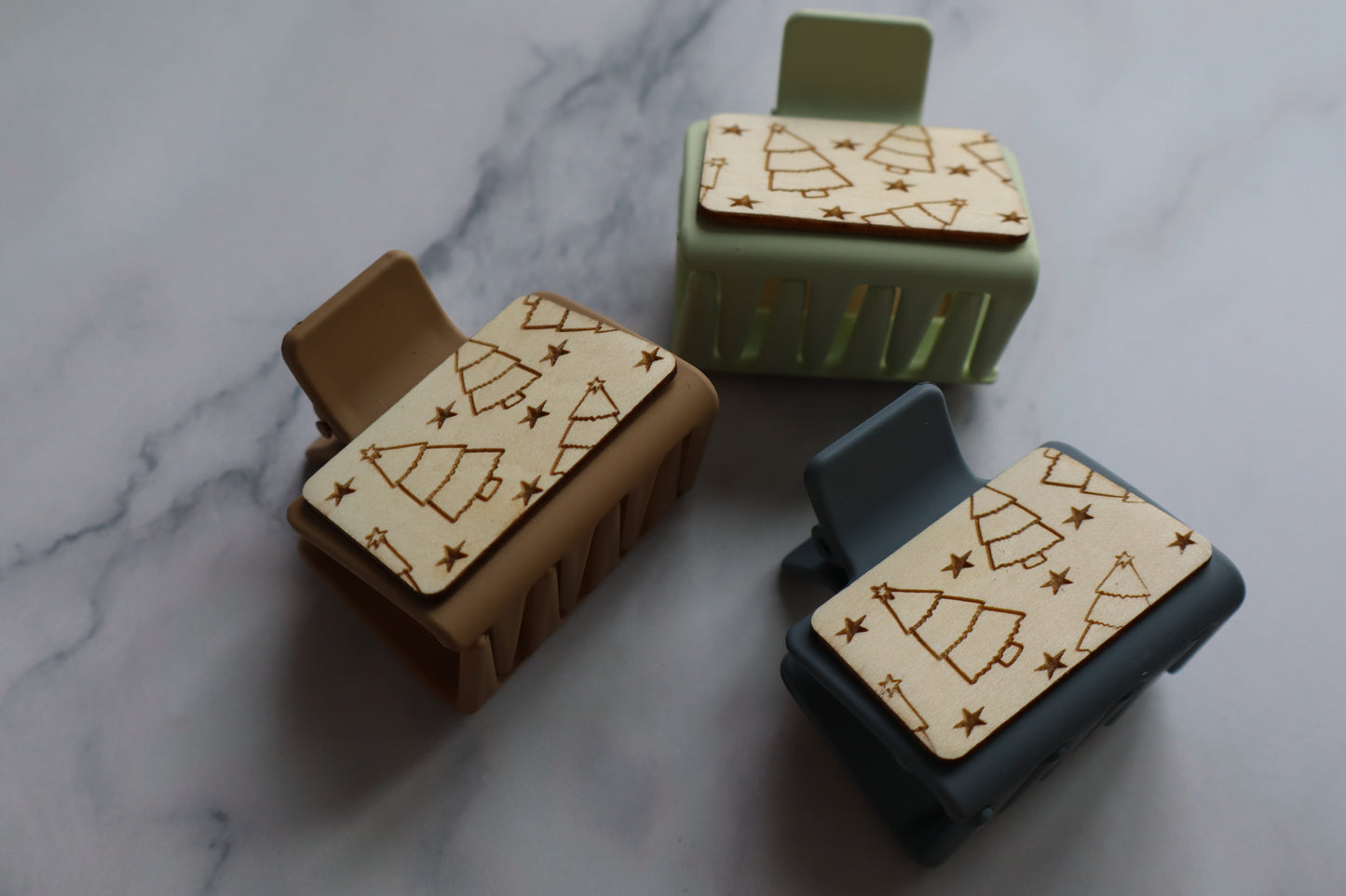 Christmas Tree Small Claw Clip